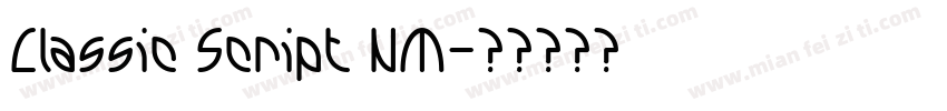 Classic Script NM字体转换